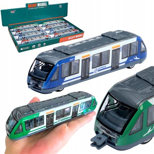 Metalen trammodel auto 17 cm gegoten speelgoed