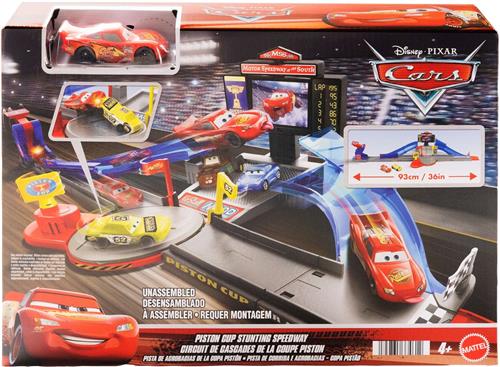Disney en Pixar Cars Piston Cup Stuntbaan Speelset - Met Bliksem McQueen speelgoedauto