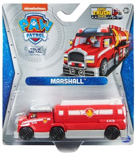 Paw Patrol True Metal Big Truck Pups - Brandweerwagen Marshall - Speelgoedvoertuig 3+