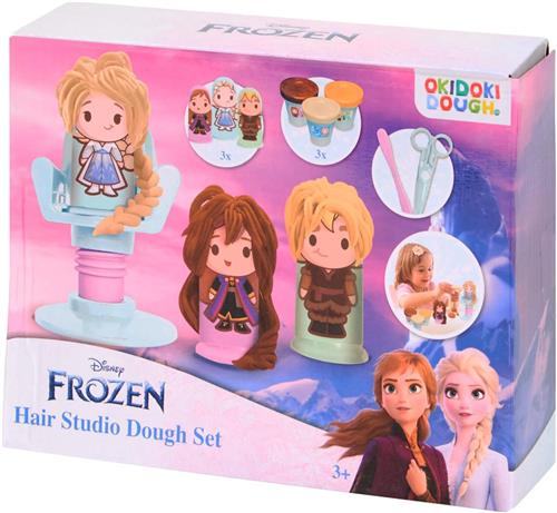 Frozen Klei Set  IJskristal Kappers Editie Limited Edition  Creatieve Kapsalon Met Haartool  Inclusief Kapsalonstoel, Stickers, Schaar, Mes, Persgereedschap, Zakjes Klei en Potjes Klei Voor Magisch Speelplezier Voor Kinderen Dagelijks
