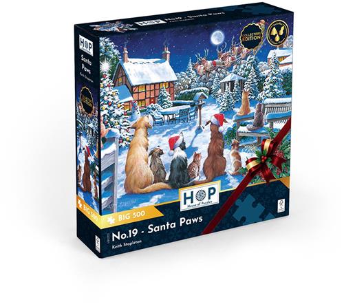 House of Puzzles "Santa Paws" (500XL) Kerstpuzzel