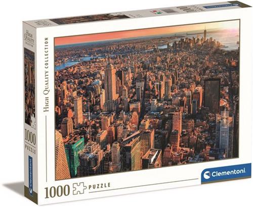 Clementoni Legpuzzel 1000 Stukjes  New York / Manhattan Skyline  Stadsgezicht Luchtfoto  Grote Stad Puzzel  Ontspannend Puzzleplezier  Hoge Kwaliteit Puzzelstukjes