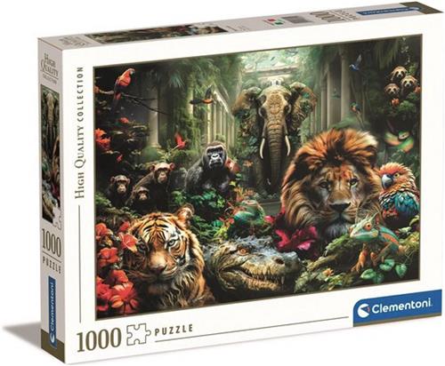Clementoni Puzzel 1000 Stukjes  Dieren / Wildlife Jungle Thema  Kleurrijke Legpuzzel voor Volwassenen en Kinderen (vanaf 12 jaar)  Hoge Kwaliteit Karton  Ontspannend Puzzleplezier