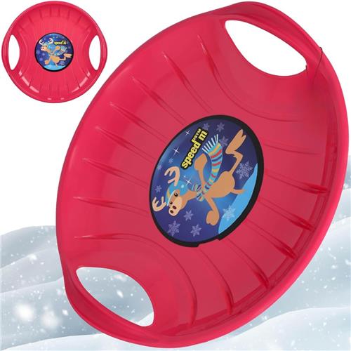 Goodivery Â® Slee met schuifschijf Ã˜ 60 cm, onderkant met handvatten, geschikt voor kinderen en volwassenen, bobslee, kinderslee, plastic, blauw. 60 x 60 x 10 cm, Groente