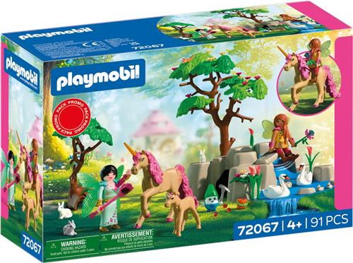 PLAYMOBIL Fantasie & Magie FeeÃ«nuitje | 2 FeeÃ«n, Eenhoornfamilie & Joyling met Edelsteengrot | Stimuleert Creativiteit | Kinderspeelgoed voor kinderen vanaf 4 jaar | 72067