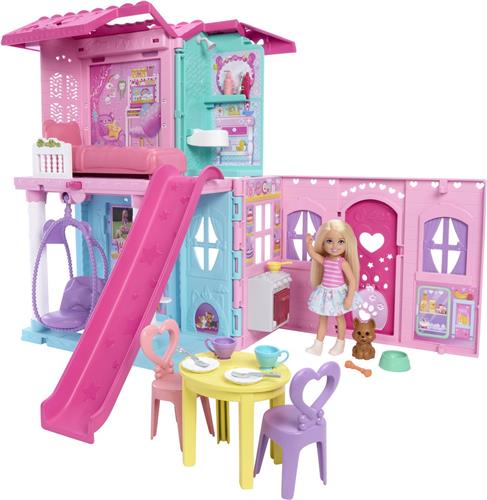 Mattel Barbie poppenhuis Chelsea pop-up huis speelset multicolor.