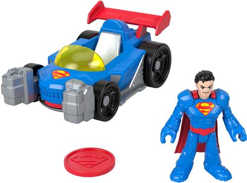 Mattel Imaginext DC Super Friends Metal Force Supermobile voertuig speelgoed.