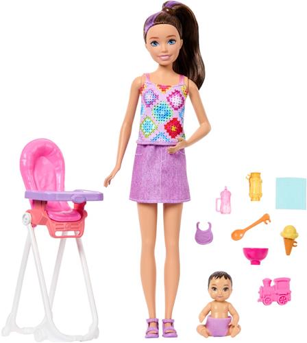 Mattel Barbie pop Skipper Babysitters Inc hoge kinderstoel speelgoed.