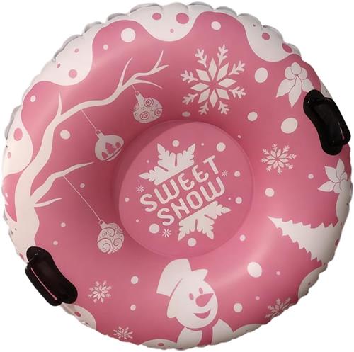 Goodivery Â® Opblaasbare slee, 100 cm lange sneeuwband met handvatten, voor kinderen, kerstsneeuwbanden, verstevigde sleering voor wintersport in de buitenlucht.29 x 23 x 7 cm, Rosa