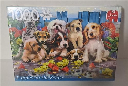 Jumbo Puzzel Puppies at the Fence 1000 stukjes