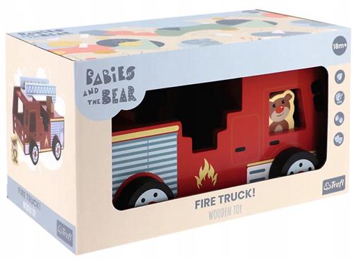 Trefl Houten Brandweerwagen Speelgoed - Bobaski en Beer