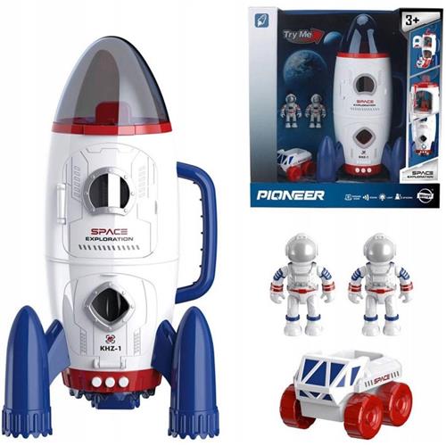 Grote Ruimteraket met Astronauten - Licht & Geluid