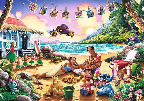 Puzzle TREFL Disney Lilo & Stitch Premium Plus 1000 piÃ¨ces - FÃªte Ã  la plage