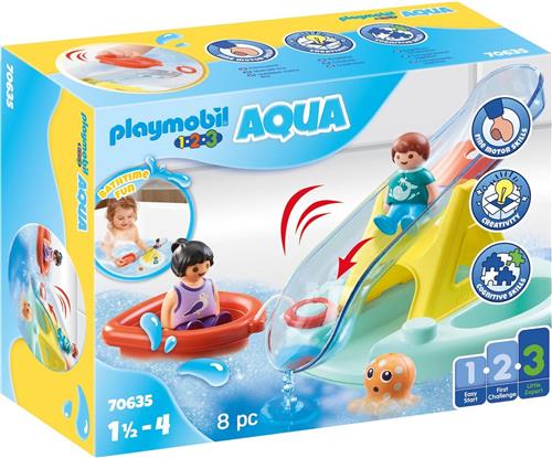 Playmobil 1.2.3 Aqua - Zwemeiland met waterglijbaan 70635