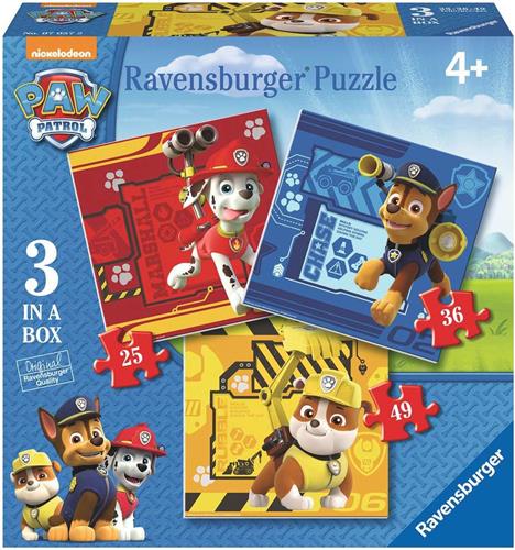 Ravensburger Ravenburger PAW Patrol puzzel 25 + 26 + 49 stukjes