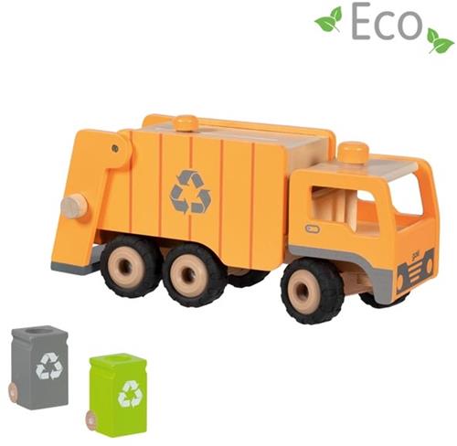 GOKI Houten Voertuig - Vuilniswagen Eco.