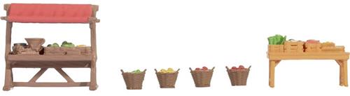 NOCH 14837 H0 toebehoren voor een weekmarkt Kant-en-klaar model