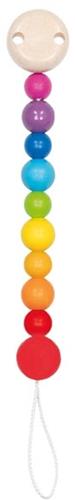 Goki fopspeenketting regenboog multicolor baby speelgoed.