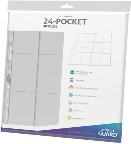 Ultimate Guard 24-Pocket QuadRow Pages Side-Loading Clear (10)
