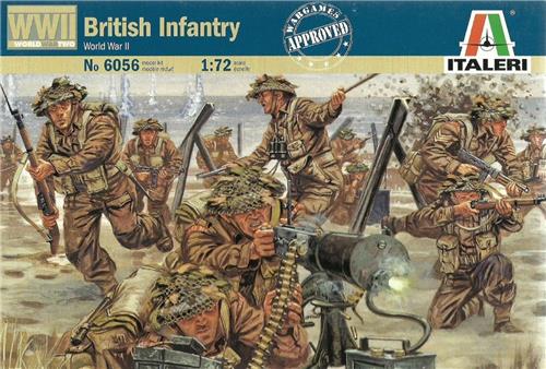 Italeri Modelbouwpakket Militaire voertuigen - 6056 British Infantry - Britse Soldaten WWII - 50 Figuren Plastic - 1:72 - Modelbouw