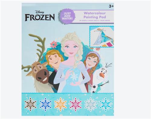 Disney Frozen watercolour painting pad - waterverf kleurboek - waterverfboek - prinsessen - 20 blz + verf + kwast