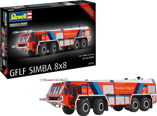 Revell Modelbouwpakket Militaire voertuigen - 07747 GFLF Simba 8x8 - Luchthaven Brandweerwagen Plastic - 1:24 - Modelbouw