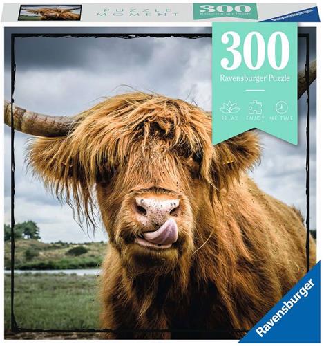 Ravensburger puzzel Moment Highland Cattle, puzzel voor volwassenen, korte puzzel, 300 stukjes, 13273