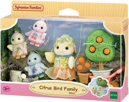 Sylvanian Families 5860 Familie Citroenvogel- fluweelzachte speelfiguren