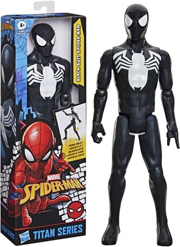 Marvel Spider-Man Titan Series Black Suit Spider-Man - Actiefiguur 30cm