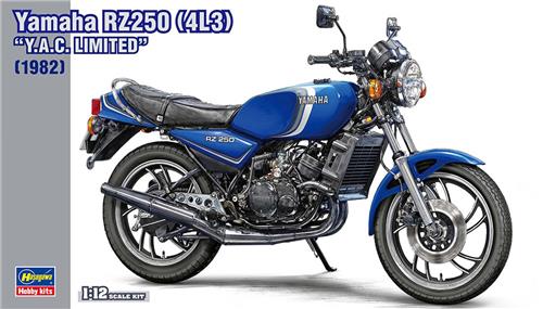 Hasegawa Modelbouwpakket Militaire voertuigen - 21774 Yamaha RZ250 4L3 Y.A.C. Limited 1982 - Japanse Motorfiets Plastic - 1:12 - Modelbouw