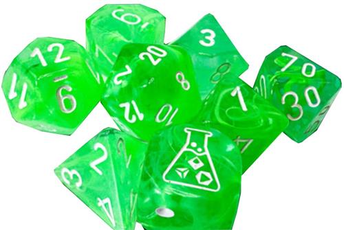 Chessex dobbelstenen set Nebula Gelatinous polyhedraal 8-delig.