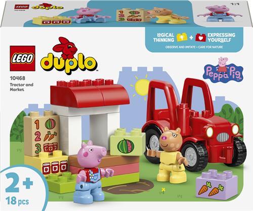 LEGO DUPLO Peppa Big Tractor en Marktkraam Dieren Speelgoed voor Peuters - 10468