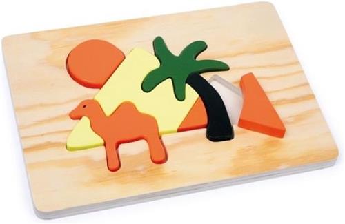 Small foot Houten puzzel piramide 22 x 31 x 2