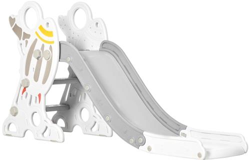 Merax Kinderglijbaan in Rakettenstijl  Met Stickerset  Voor Peuters 1,53 Jaar  Grijs  157Ã—46,5Ã—80 cm