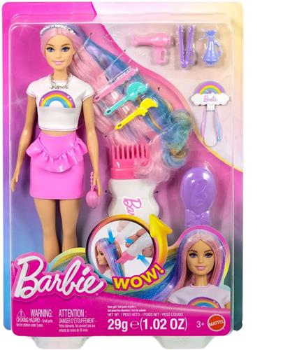 Barbie Modepop met extra lang schitterend regenbooghaar en 12 stylingaccessoires