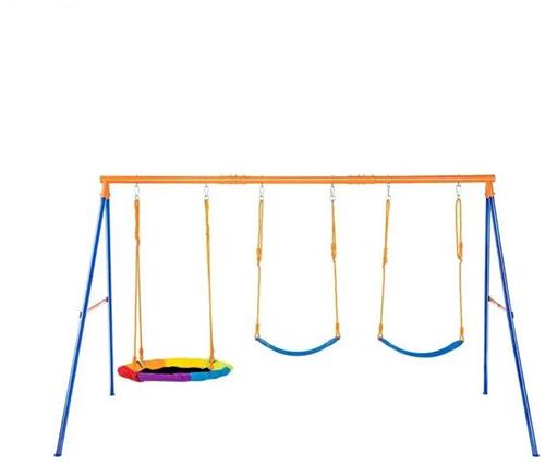 Schommel - Speeltuin - Schommel voor Kinderen - Kinderschommel - Achtertuin 600lbs Capaciteit - Outdoor Schommel voor Kinderen - Schommel Set - met 1 schotel Schommelzitje 2 Riem Schommel - Stof 1 persoon