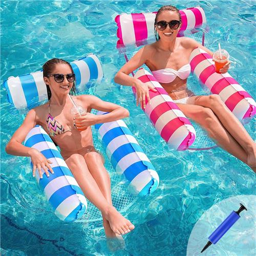 Opblaasbare Loungestoel voor Volwassenen - Zwemhangmat met Comfortabel Design - Draagbare Opblaasbare Stoel voor Zwembad en Strand - Geniet van Ontspanning en Comfort