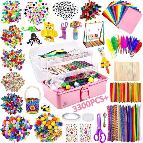 Equivera Knutselkoffer - Knutselset voor jongens en meisjes - Knutseldoos - Knutselkoffer voor Jongens en Meisjes - Knutselkoffer Kinderen - Cadeautip voor uw kind!