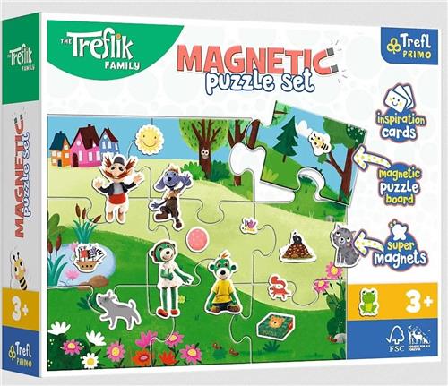 Trefl Magnetyczne Puzzle - Treflikowy Dzie, 2 Zestawy MagnesÃ³w, 12 Kart