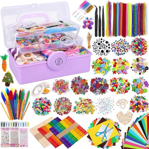 Equivera Knutselkoffer - Knutselset voor jongens en meisjes - Knutseldoos - Knutselkoffer voor Jongens en Meisjes - Knutselkoffer Kinderen - Cadeautip voor uw kind!