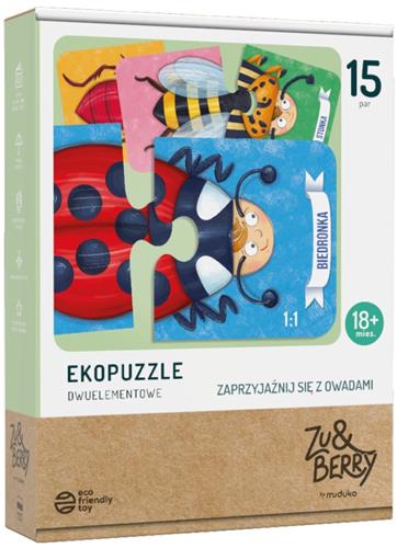 Ekopuzzle dwuelementowe. Zaprzyjanij si z owadami - Tweeledige ecopuzzels. Word vrienden met insecten