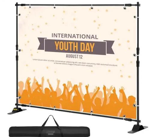 Backdrop - Backdrop Frame - Backdrops Fotografie - Backdrop Decoratie - Backdrop Stand - 8ft - 240 x 240cm - voor beurs Exposant Fotografie Studio - met Draagtas