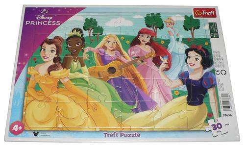 Trefl Disney Prinsessenpuzzel met Frame - 30 Stukjes