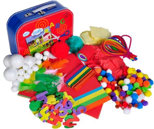 Equivera Knutselkoffer - Knutselset voor jongens en meisjes - Knutseldoos - Knutselkoffer voor Jongens en Meisjes - Knutselkoffer Kinderen - Cadeautip voor uw kind!