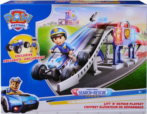 PAW Patrol - Opsporing en Redding - Lift 'N' Repair Speelset van 76 cm met Ryder-figuur en voertuig - Speelsets