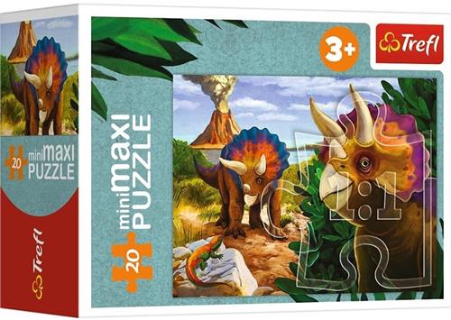 Puzzel 20 miniMaxi Ontdek de wereld van de dinosauriÃ«rs 4 TREFL - Puzzel met 20 stukken