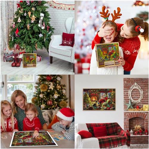 Puzzel Met 1000 Stukjes Kerstmis 24 Dozen Puzzels Aftellen Tot Kerstmis Kerstkalender Huisdecoratie