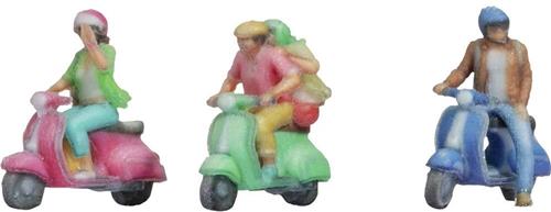 NOCH 35835 N Scooterrijders figuren Geverfd, Zittend
