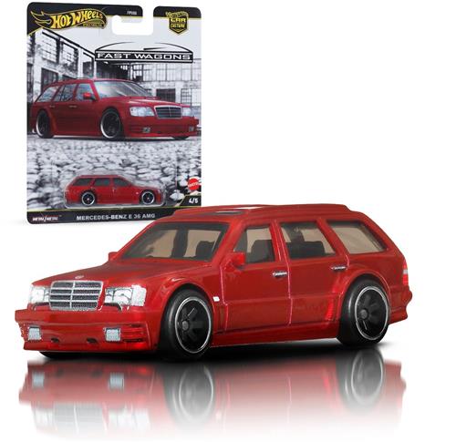Hot Wheels Premium Autocultuur 'Fast Wagons' Mercedes-Benz AMG Estate, schaal 1:64, speelgoedauto voor verzamelaars