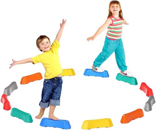 Balanceer stenen - Balansstenen - Set van 12 - Kinderen - Stapstenen - Balans spel - stapstenen speelgoed - montessori speelgoed - Veelkleurig Stapelstenen - Rivierstenen - Antislip stapelstenen - van Imperatoris